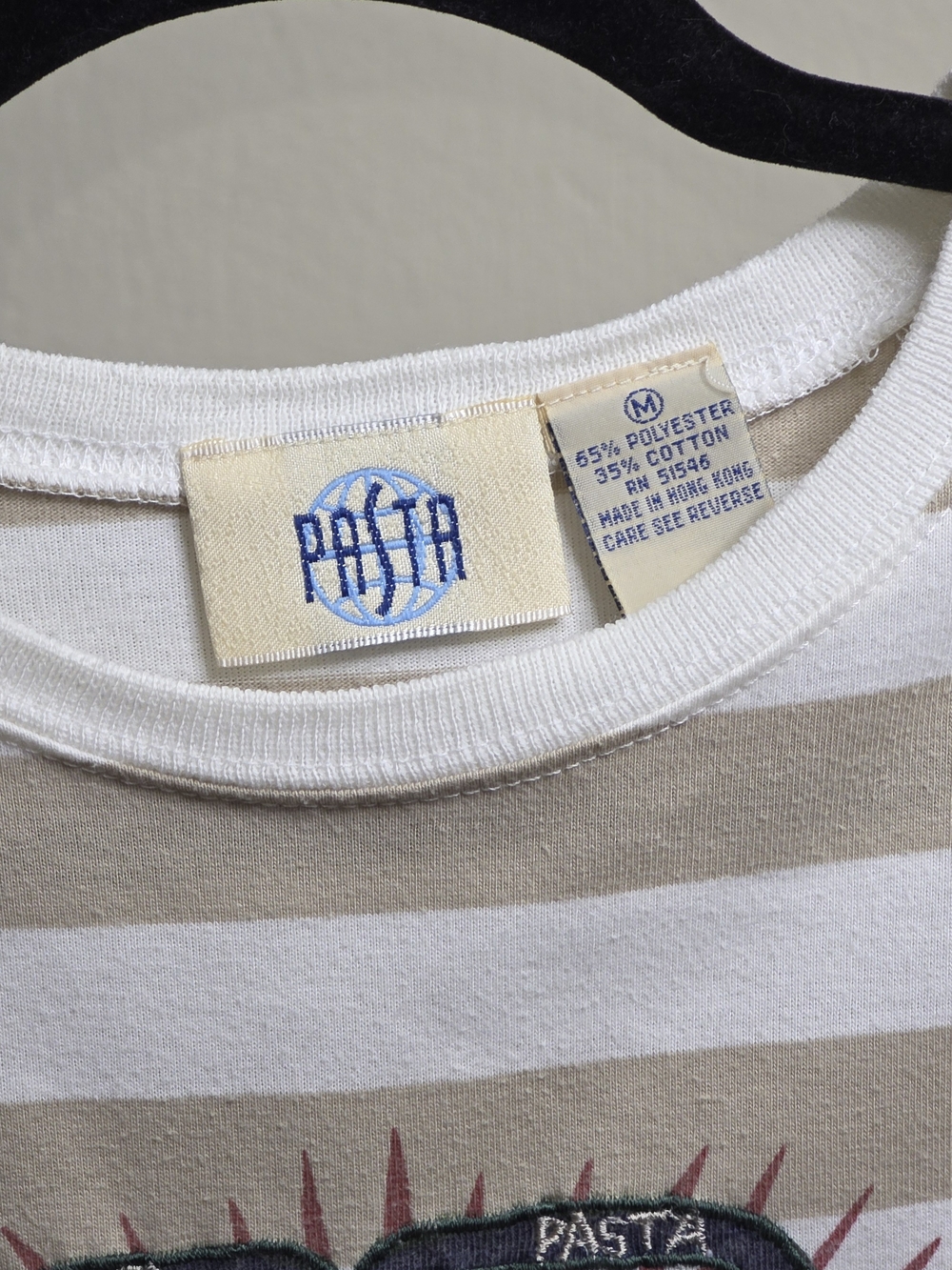 Pasta Brand Beige & White Striped Sun Graphic Tee - Picture 3 of 3
